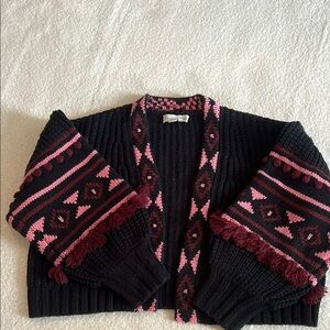 Sachin + Babi Black and Pink Cardigan